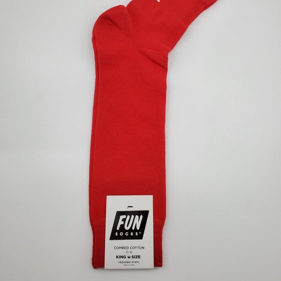 9 Pairs Fun Socks Big & Tall Red Design Socks Plus Size King Size Shoe Size10-16 - Picture 1 of 2